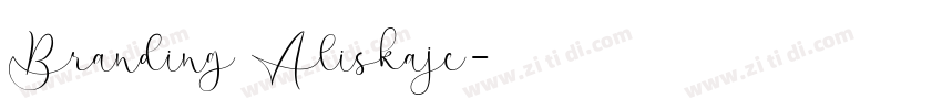 Branding Aliskaje字体转换